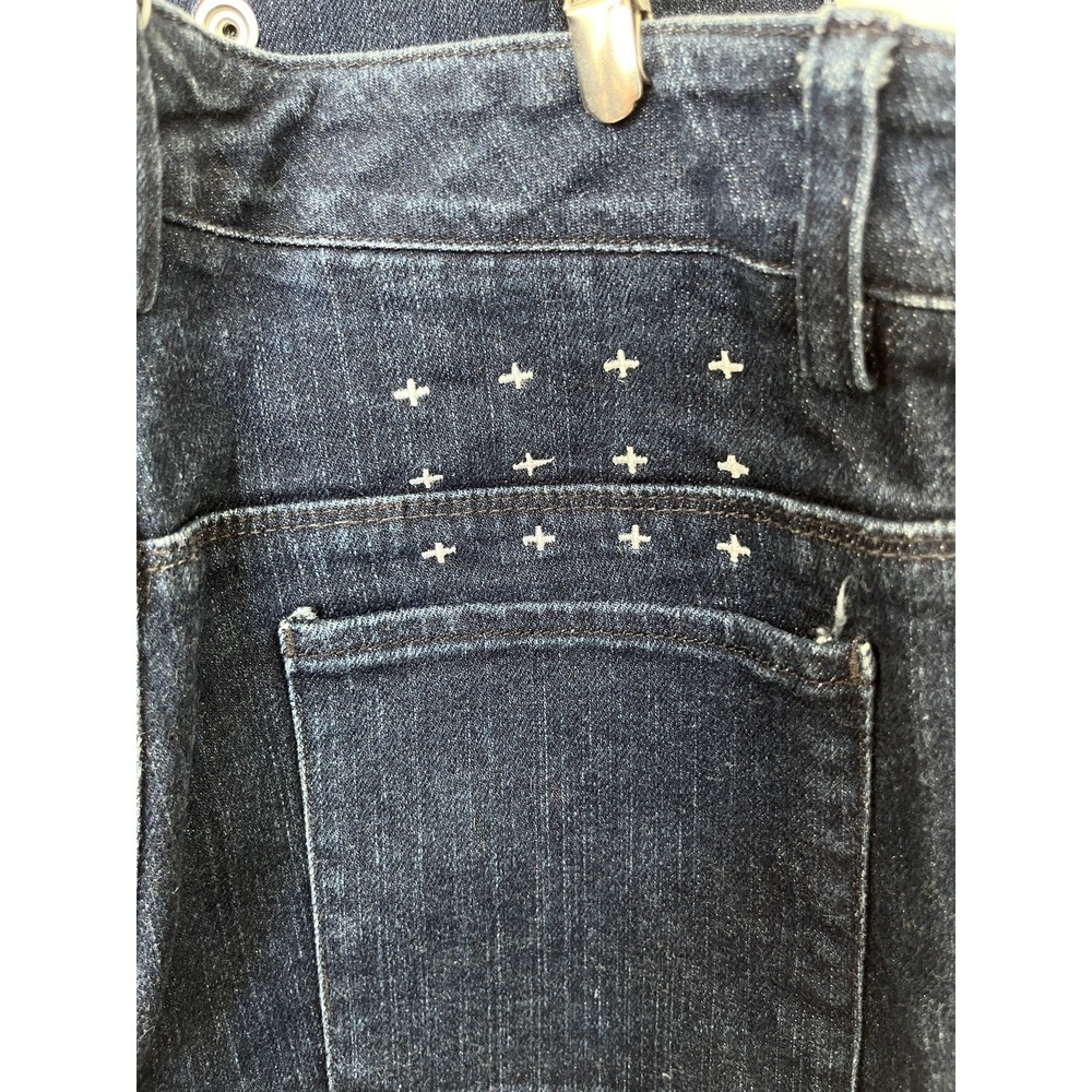 Ksubi Womens Denim Skinny Bib Overalls Size US 4 Blue Wash  Zip Ankle Retro - Picture 9 of 16